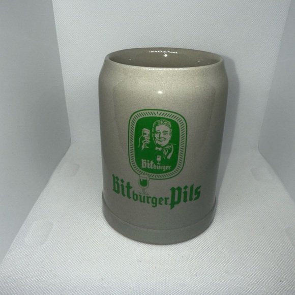 Vintage Bitburger Pils 0.5L Glazed Gerz Ceramic Beer Stein Mug West Germany - Picture 9 of 9